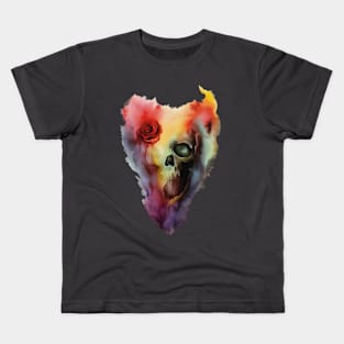 Warercolor Skull Kids T-Shirt